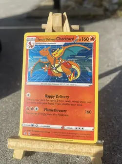 Pokemon TCG Special Delivery Charizard SWSH075 Holo Black Star Promo - Image 1