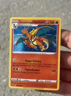 Pokemon TCG Special Delivery Charizard SWSH075 Holo Black Star Promo - Image 3