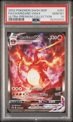 2022 POKEMON SWSH BLACK STAR PROMO #261 FULL ART/CHARIZARD VMAX PSA 10 - Image 1