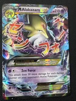 M Alakazam EX 26/124 Fates Collide Holo Pokemon LP - Image 1
