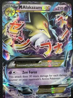 M Alakazam EX 26/124 Fates Collide Holo Pokemon LP - Image 2