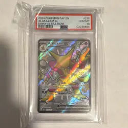 Pokemon Alakazam ex 215/091 SV: Paldean Fates Shiny Ultra Rare PSA 10 Holo - Image 1