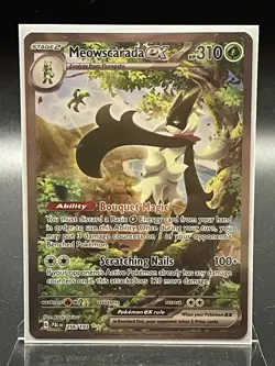 Pokemon TCG Scarlet & Violet Paldea Evolved: Meowscarada ex 256/193 SIR Card NM - Image 3