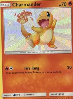 Pokemon TCG Shiny Holo Rare Charmander SV6/SV94 Hidden Fates Shiny Vault NM - Image 1
