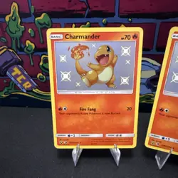Pokemon TCG Charmander SV6/SV94 Hidden Fates Shiny Rare Lot of 2 - Image 2