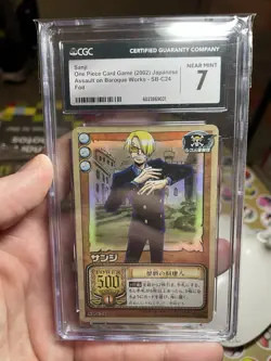 Vintage One Piece TCG SANJI 2002 CCG Holo CARD Near Mint CGC 7, Japanese - Image 3