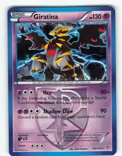 GIRATINA 62/135 RARE PLASMA STORM POKEMON CRACKED ICE HOLO MP - Image 2
