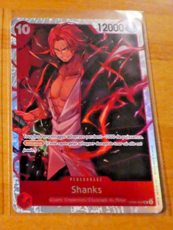 ONE PIECE CARD GAME HOLO CARTE FRANCAISE Shanks OP09-004 SR FR TCG NM - Image 1