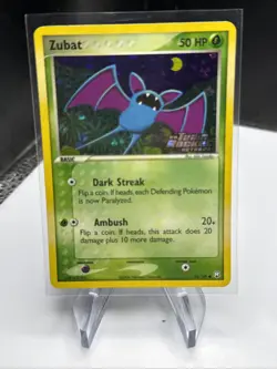 Pokemon Card Zubat 82/109 Stamped Holo Common Team Rocket Returns LP - Image 1