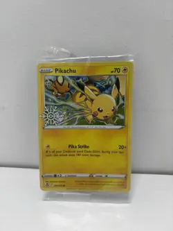 Pikachu 2023 Snowflake Stamp Promo Pokemon Card 049/195 Sealed (holo) - Image 1