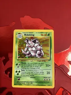 Pokemon TCG Nidoking Base Set Holo Unlimited Rare Card 11/102 LP Condition - Image 1