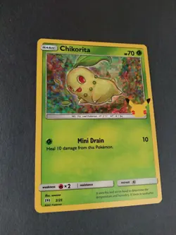 Chikorita McDonalds Pokemon Promo HOLO Card 2/25 - 25th Anniversary - Image 3