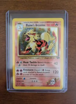 Pokemon TCG Gym Challenge Blaine's Arcanine Holo Rare Card 1/132 - Image 1