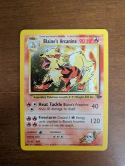 Pokemon TCG Gym Challenge Blaine's Arcanine Holo Rare Card 1/132 - Image 4