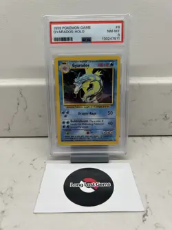 PSA 8 Gyarados 6/102 Base Set Pokemon Card - Image 1