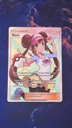 Pokemon Rosa Full Art Ultra Rare Trainer Holo SM Cosmic Eclipse 236/236 Card - Image 1