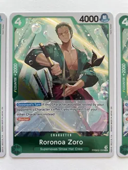 One Piece Card Game Roronoa Zoro (x3) PRB02-006 R English - Image 4