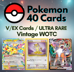 40 🎁 Pokemon Cards V/EX Vintage WOTC + RARES - GUARANTEED LOT - - Image 1
