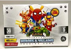 4 BOXES - POKEMON PIKACHU COSPLAY 2 HEROES & VILLAINS Cards 120 Sealed Pack - Image 3