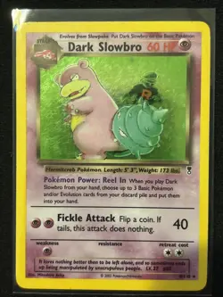 Pokemon TCG Dark Slowbro Holo Rare Card 8/110 Legendary Collection 2002 - Image 1