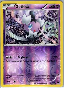Gothita 32/124 Reverse Holo XY - Fates Collide - Pokemon Card - NM - Image 1