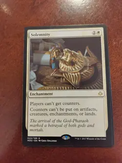 Solemnity MTG Hour of Devastation Regular Rare Card 022/199 Unplayed NM B - Image 1