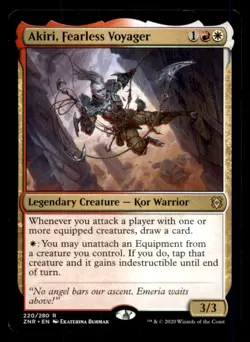 Akiri, Fearless Voyager LP Light Play Zendikar Rising MTG [12559] - Image 1