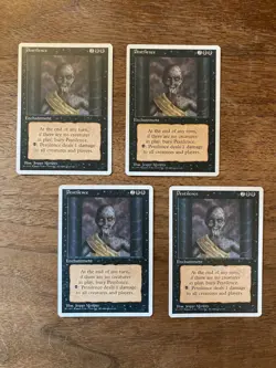 Pestilence x4 NM+ NEVER PLAYED MTG Fourth 4th Ed. Magic 4x VINTAGE FAST SHIPPING - Image 1
