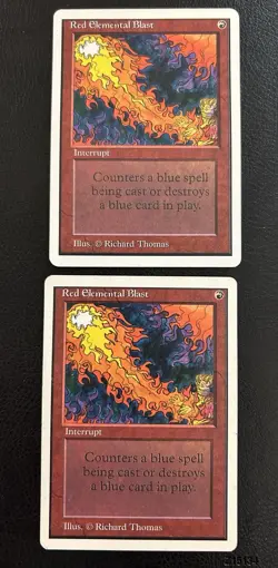 2x MTG Red Elemental Blast Unlimited Edition Common - MP - Image 1