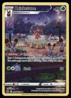 Pokemon Cards Kricketune GG02/GG70 Crown Zenith Galarian Gallery Holo NM *2 - Image 1