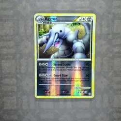 Pokemon TGC Aggron 1/102 Triumphant TM Reverse Holo Rare HeartGold SoulSilver NM - Image 2