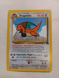 💎DRAGONITE #5 Black Star Promo WB The First Movie Rare WOTC Pokemon Card💎 Psa - Image 1