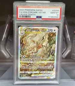 2023 Pokemon Hisuian Zoroark VSTAR GG56/GG70 Crown Zenith PSA 10 - Image 1
