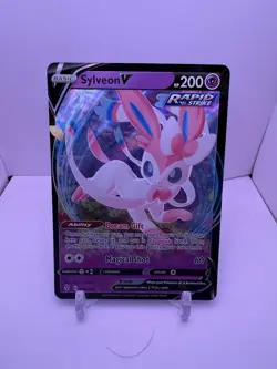 Sylveon V 074/203 Swsh07: Evolving Skies Holo Near Mint Pokemon TCG - Image 1