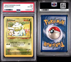1999 Pokemon Base Set Bulbasaur 44/102 - PSA 6 EX-MT - Image 3