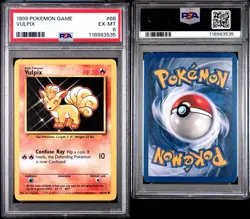 1999 Pokemon Game Vulpix HP 50 Error #68 Base Set - PSA 6 - Image 3