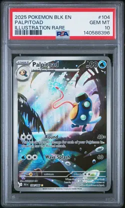 2025 POKEMON BLK EN-BLACK BOLT ILLUSTRATION RARE 104 PALPITOAD PSA 10 GEM MINT - Image 1