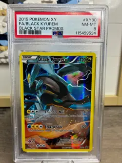 2015 POKEMON XY BLACK STAR PROMOS #XY80 FA/BLACK KYUREM BLACK STAR PROMOS PSA 8 - Image 3