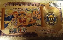 RARE Monkey D. Luffy One Piece Anime 24K Gold Flake Berry Dollar USA SELLER - Image 4