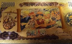 RARE Monkey D. Luffy One Piece Anime 24K Gold Flake Berry Dollar USA SELLER - Image 5