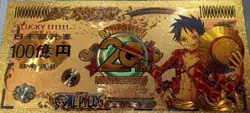 RARE Monkey D. Luffy One Piece Anime 24K Gold Flake Berry Dollar USA SELLER 20th - Image 1