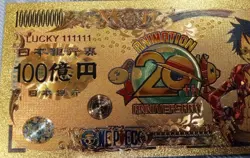 RARE Monkey D. Luffy One Piece Anime 24K Gold Flake Berry Dollar USA SELLER 20th - Image 3