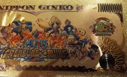 RARE Monkey D. Luffy One Piece Anime 24K Gold Flake Berry Dollar USA SELLER 20th - Image 5