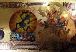 RARE GEAR 5 Luffy One Piece Anime 24K Gold Flake Berry Dollar USA SELLER (1) - Image 2