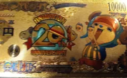 RARE Tony Tony Chopper One Piece Anime 24K Gold Flake Berry Dollar USA SELLER - Image 2