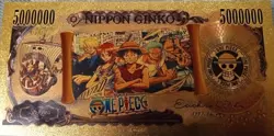 RARE Portgas D. Ace One Piece Anime 24K Gold Flake Berry Dollar USA SELLER (2) - Image 4