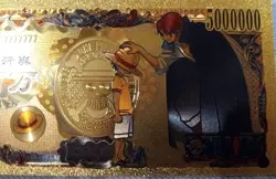 RARE SHANKS LUFFY One Piece Anime 24K Gold Flake Berry Dollar USA SELLER - Image 2