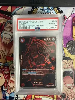 2025 ONE PIECE OP12-LEGACY OF THE MASTER SPECIAL ALTERNATE ART YASOPP PSA 10 - Image 1
