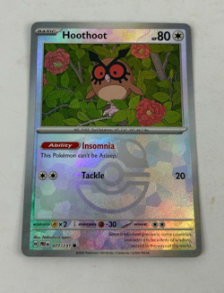 Pokemon TCG Hoothoot Master Ball 077/131 Prismatic Evolutions NM - Image 1