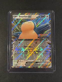 Pokemon TCG Snorlax ex 076/131 Prismatic Evolutions Stamp Stamped Promo Card -NM - Image 1